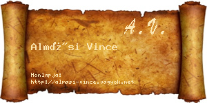 Almási Vince névjegykártya